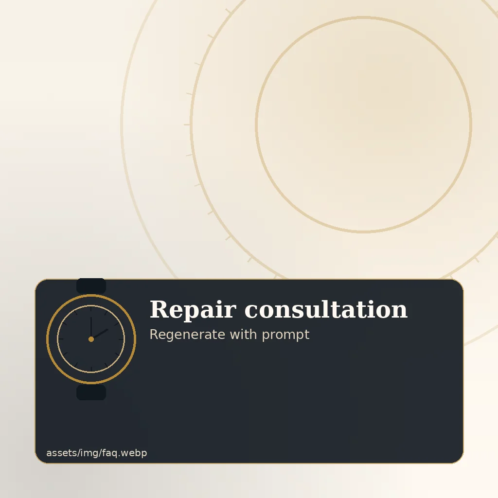 Watch repair consultation with a timepiece, loupe and service notes